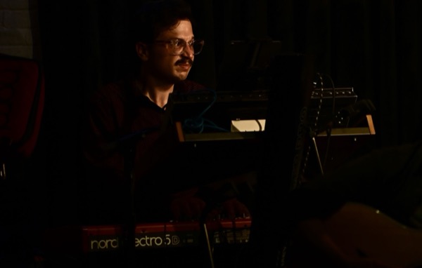 Chris Sink playing keyboards